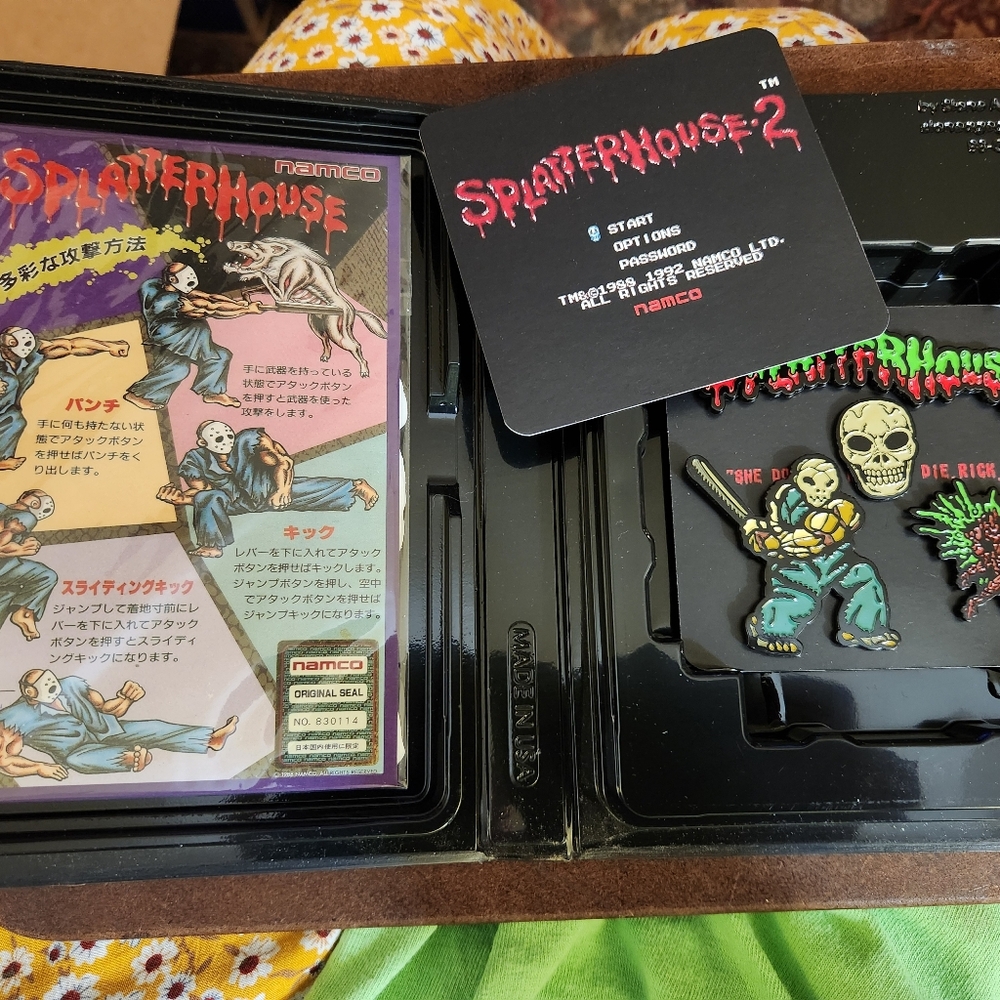 Splatterhouse 2 Enamel Pin Set In Clamshell Box